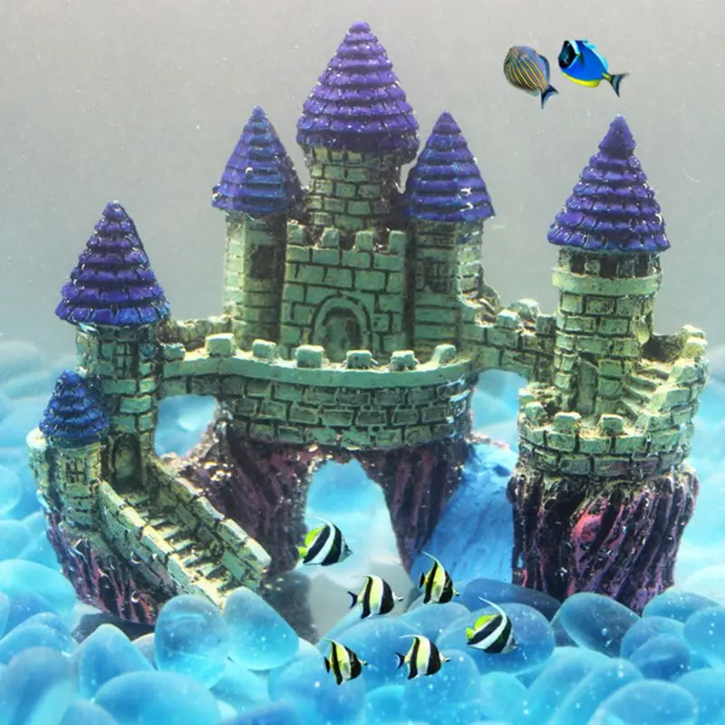 

FishTank Simulated Castel Aquarium Resin Decoration Hideout Landscape Adornment