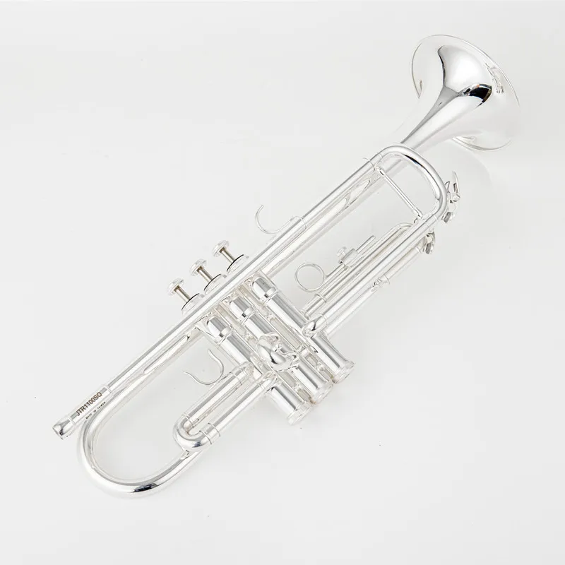 Jupiter JTR-1100SQ Professional Trumpet B-flat Brass silver plate Trumpet Jazz Instruments Band Horn Beginner S With
