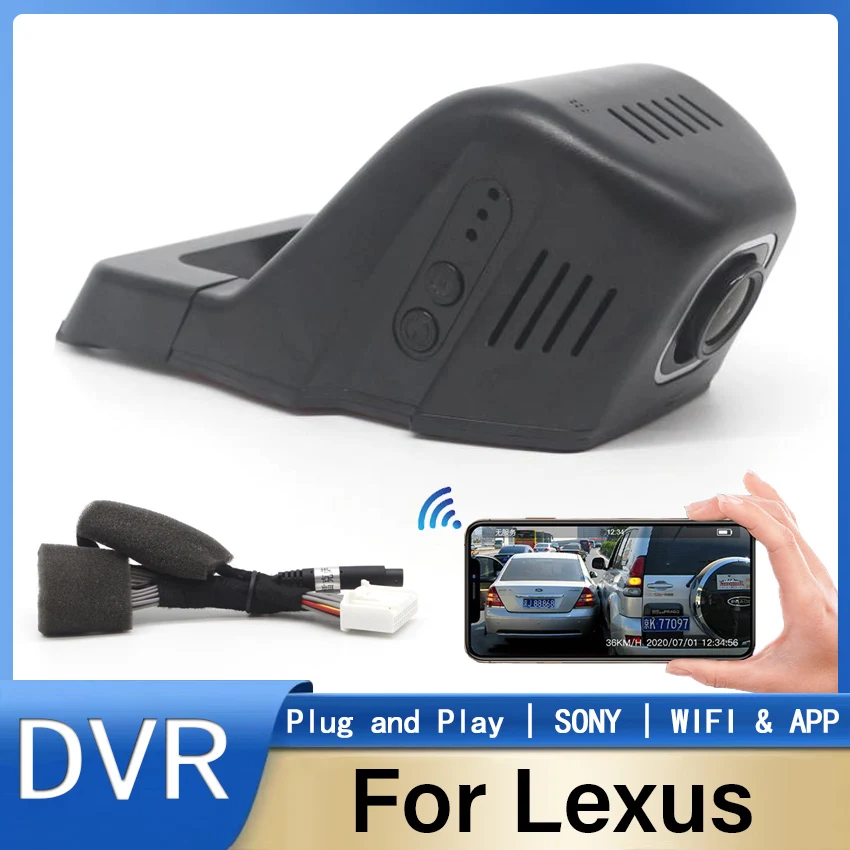 New!Dash Cam Front and Rear Camera Car DVR Wifi Dashcam Video Recorder  Night Vision HD 1080P For Lexus GX400 CT200h UX260h UX200 - AliExpress