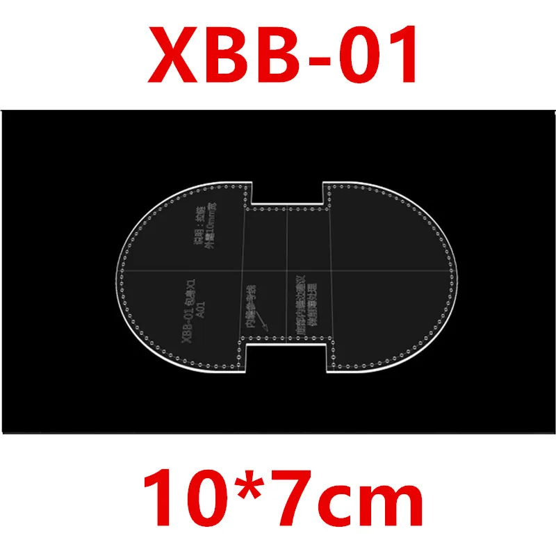 Acrylic Template DIY Leather Cut Stencil Handmade Craft Zipper Coin Purse Sewing Pattern 10x7cm