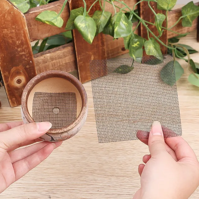 Flower Pot Hole Mesh Pad Round Drainage Hole Screens Gasket Fiberglass Mesh Prevent Soil Loss Breathable Drainage Bottom Mats 2
