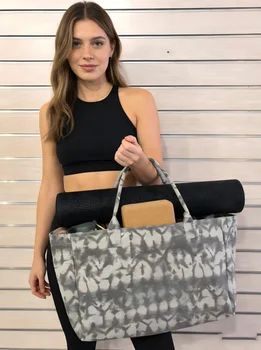 Borsa Yoga Grande 2026 aallaa per Donna, Borsa Sportiva da Palestra con Stampa Tie-Dye, Borsa a Tracolla in Cotone per Allenamento e Viaggi