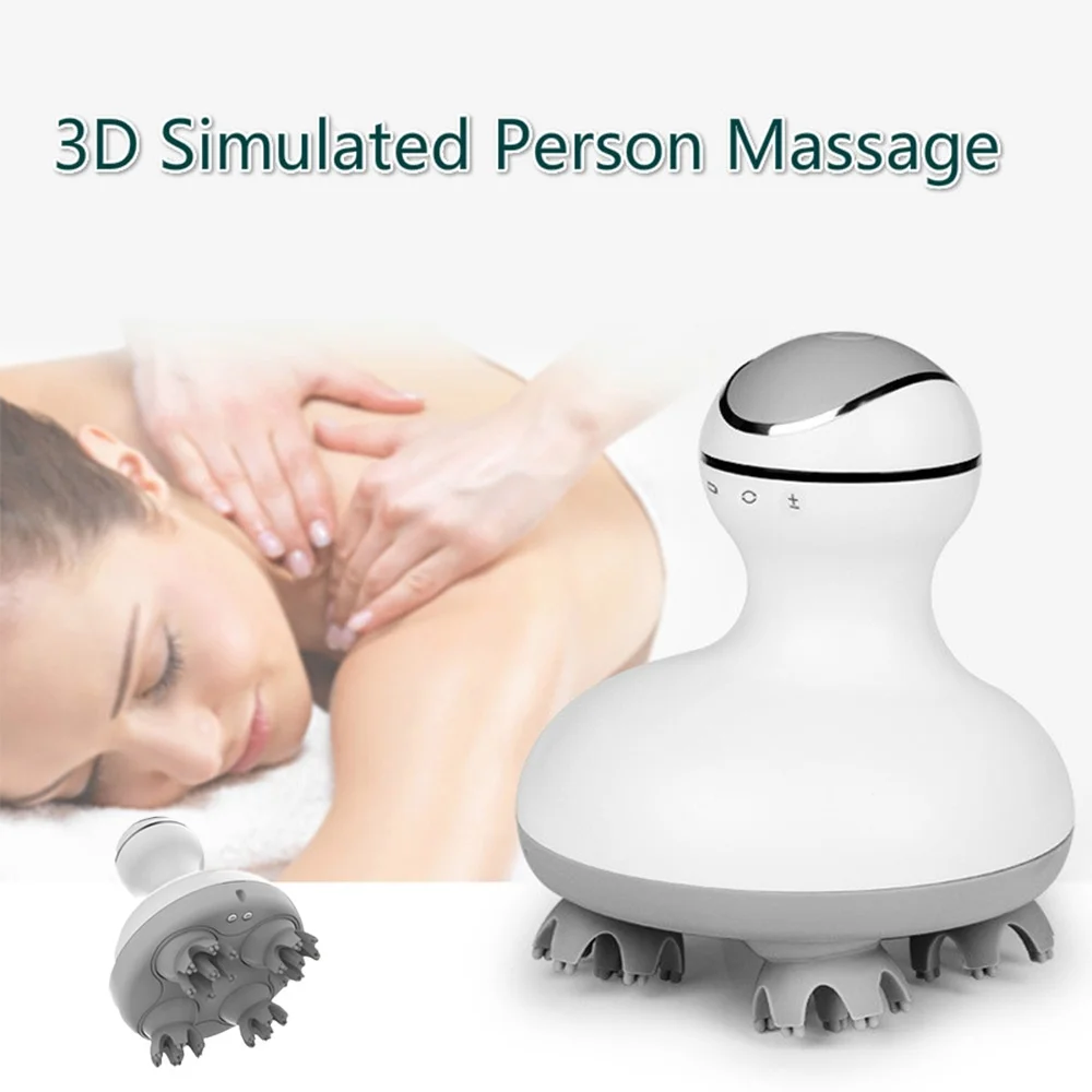 Electric 3D Head Massager Wireless Body Shiatsu Kneading Vibration Massage MachineScalp Relax Massager For Head Health Care