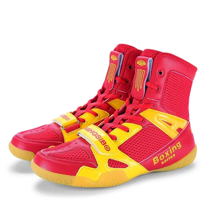 

High Top Boxing Shoes for Men and Women, Wrestling Shoes, Competition Fighting Shoes, Soft Athletic Sports Sneakers
