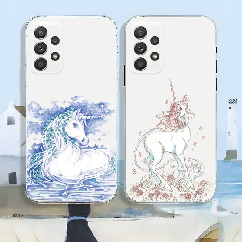 Custodia Per Telefono Pegasus Unicorno Per Samsung S22 S30 S21 S20 S9 S10E Ultra Fe Lite Plus Guscio Di Coppia Trasparente