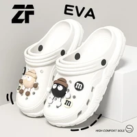 Cartoon Charms Cross Clogs Eva Soft Summer House Slippers Women's Sandals Slipper Man Shoes Kids Indoor Slipper 2