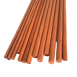 Premium Red Rosewood Solid Wooden Stick for Crafting and Engraving (400x8mm 5pcs)