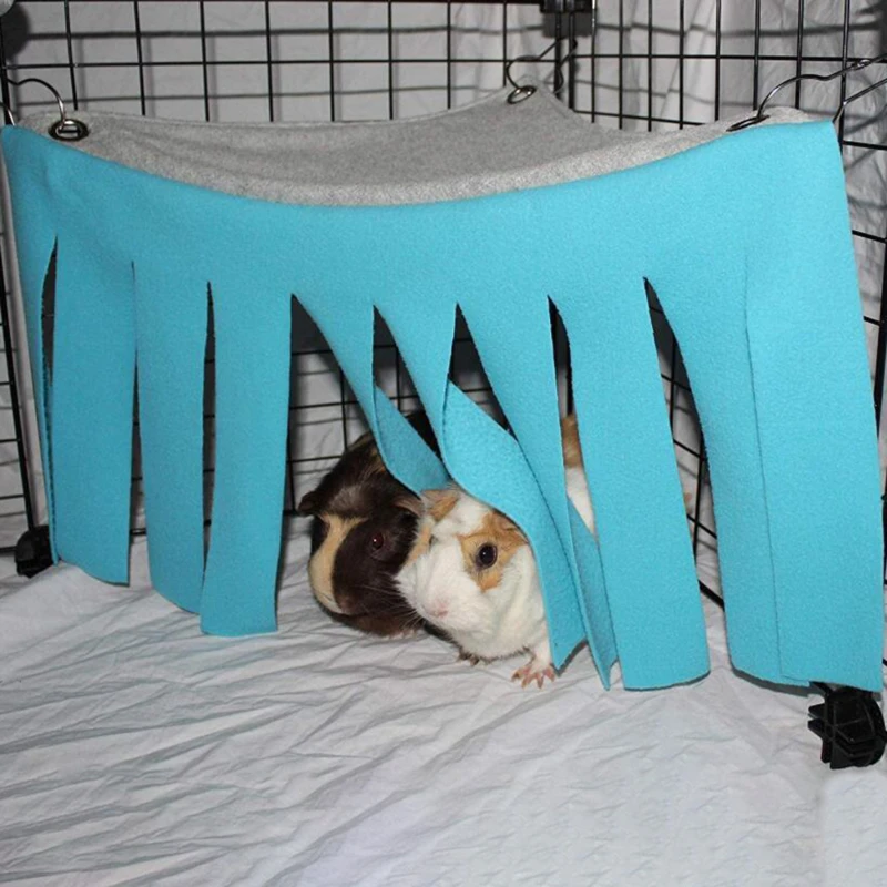 Pet Tent Hideout Hideaway Guinea Pig Hamster Hedgehog Hammock Curtain Small Pets Hanging Bed Corner Nest Mat House