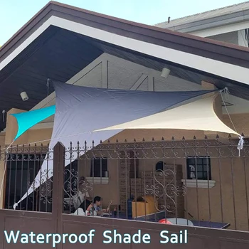 야외 정원 그늘 돛, 오른쪽 삼각형 방수포, 방수 차양, 자외선 차단 차양 천, 야외 관광 차양 스크린, 캠핑