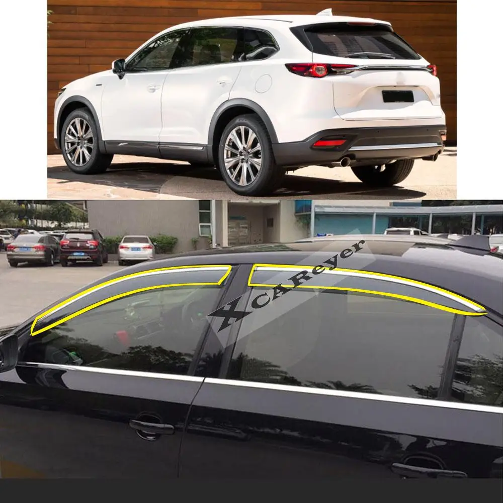 For MAZDA CX-9 CX9 Car Body Styling Sticker Plastic Window Glass Wind Visor Rain/Sun Guard Vent
