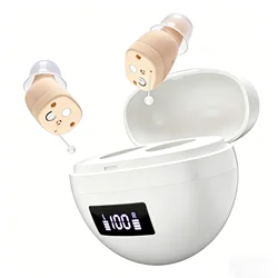 Dual - Ear Comfort Sound Amplification Earbuds (Brown)