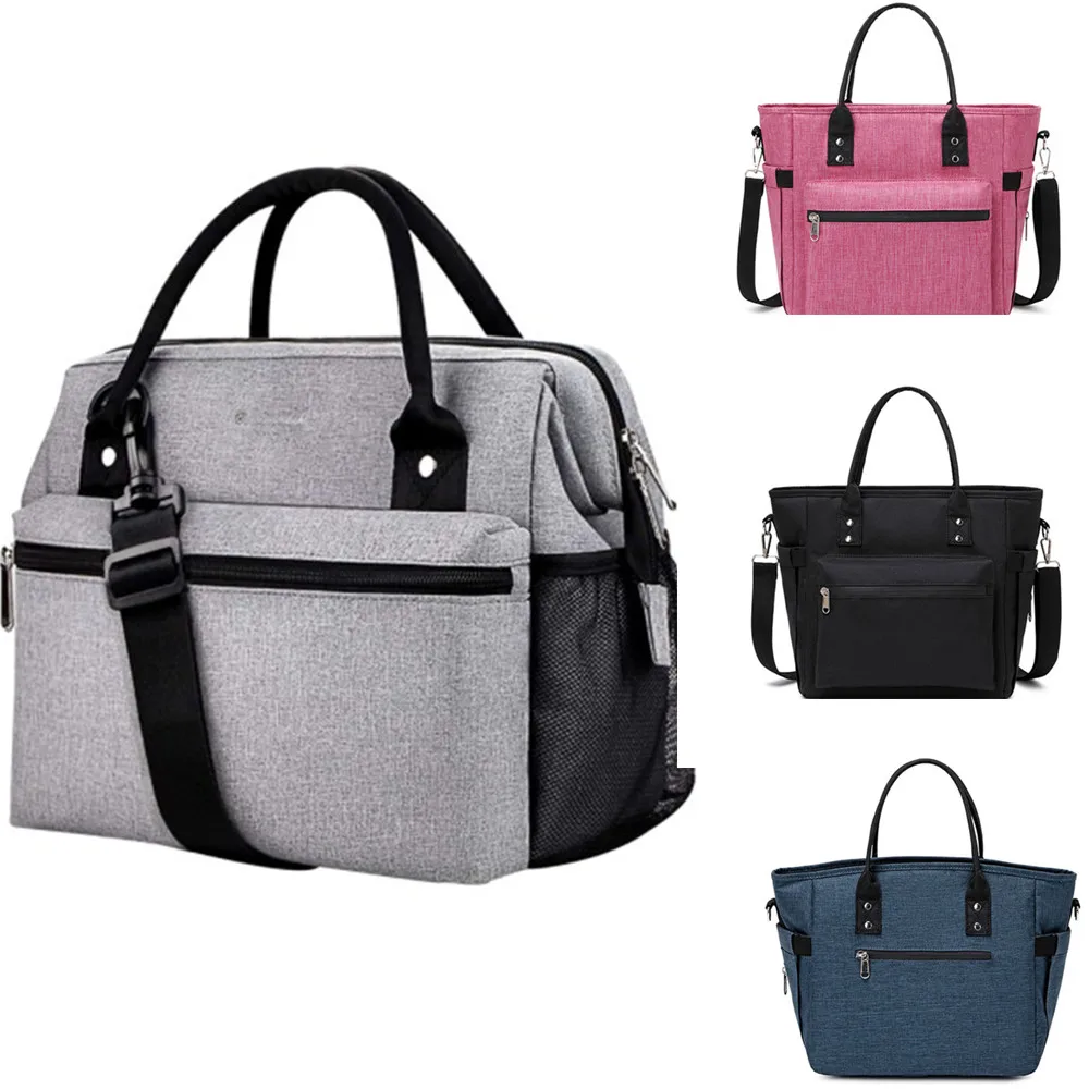 

Portable Lunch Bags Insulated Crossbody Handbag Waterproof Oxford Cloth Large Capacity Food Thermal Storage Container Cooler Bag