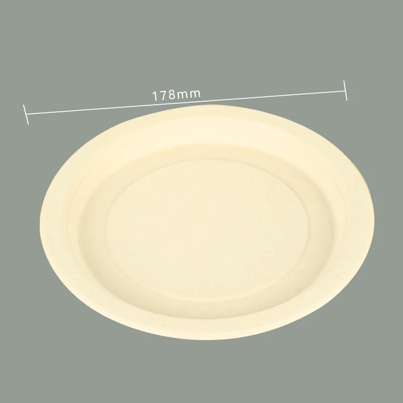 10Pcs/Set Disposable Bamboo Wooden Plates Birthday Wedding Party Tableware Supplies Fruit Dessert Cake Plates Kitchen Flatware
