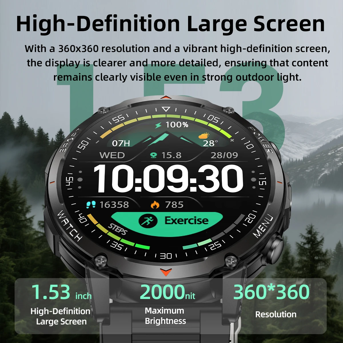 2026 New Military Smart Watch Men 1400mAh Battery 1.7-Inch AMOLED Sport GPS Track Bluetooth Call Rate Smartwatch For Android IOS 2