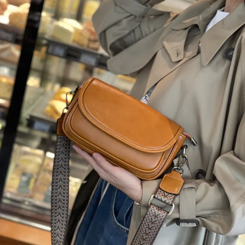Women\'s Cow Leather Bag Cross-body Bag Ladies High Quality Phone Bag Versatile Genuine Leather Shoulder Purse Casual Handbags