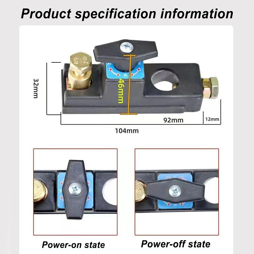 12V/24V Universal Car Battery Disconnect Isolator Battery Terminal Anti-Leakage Switch for Car Truck Boat
