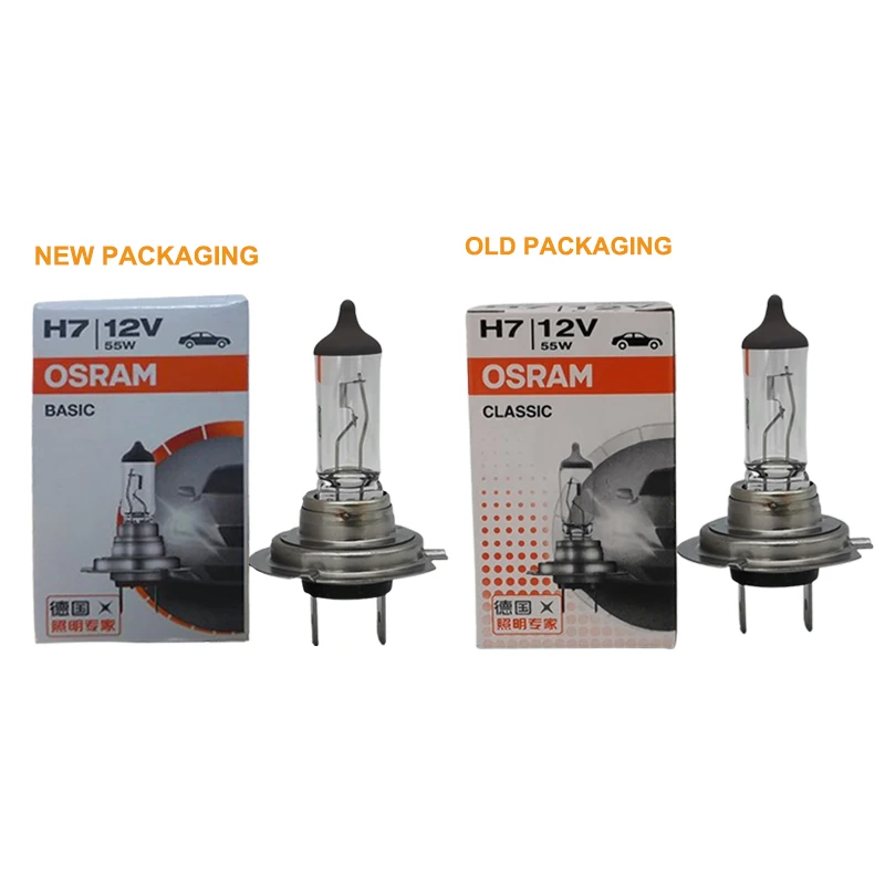 OSRAM Original H7 12V 55W CLASSIC White Headlight High / Low beam Automotive Standard Halogen Bulbs 64210 Wholesale 6