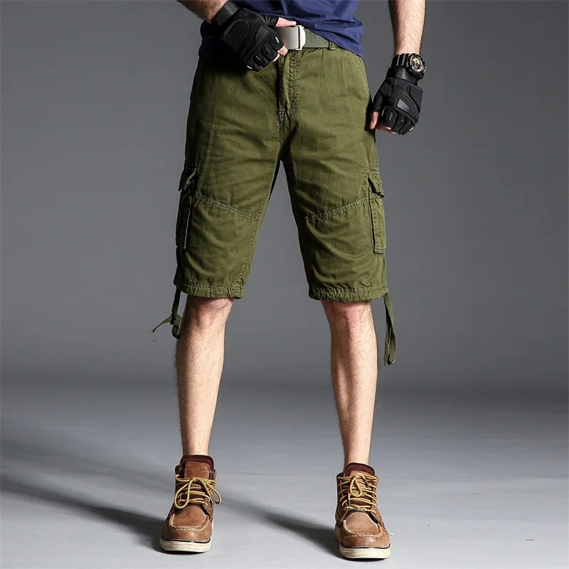 

Cargo Shorts Men Summer Cotton Casual Straight Fashion Outdoor Sports Gym Joggers Army Short Cargo Pants For Men High Quality