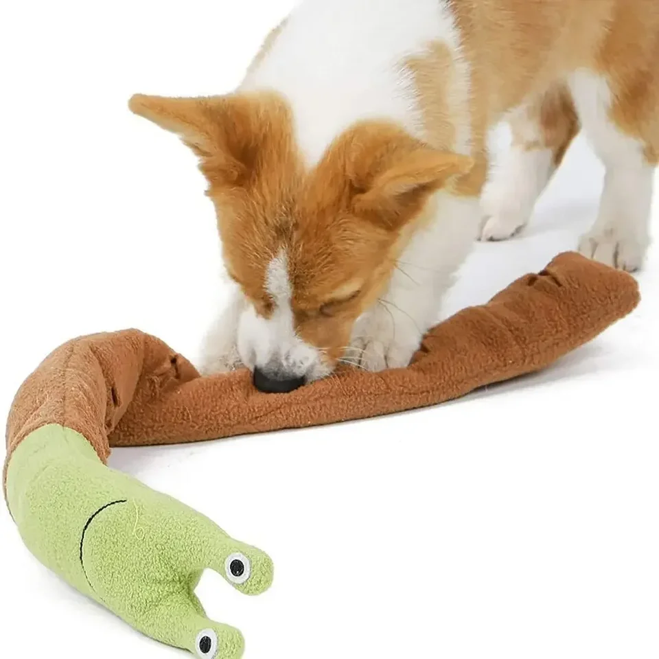 Interactive Snail Squeaky Dog Puzzle Toy