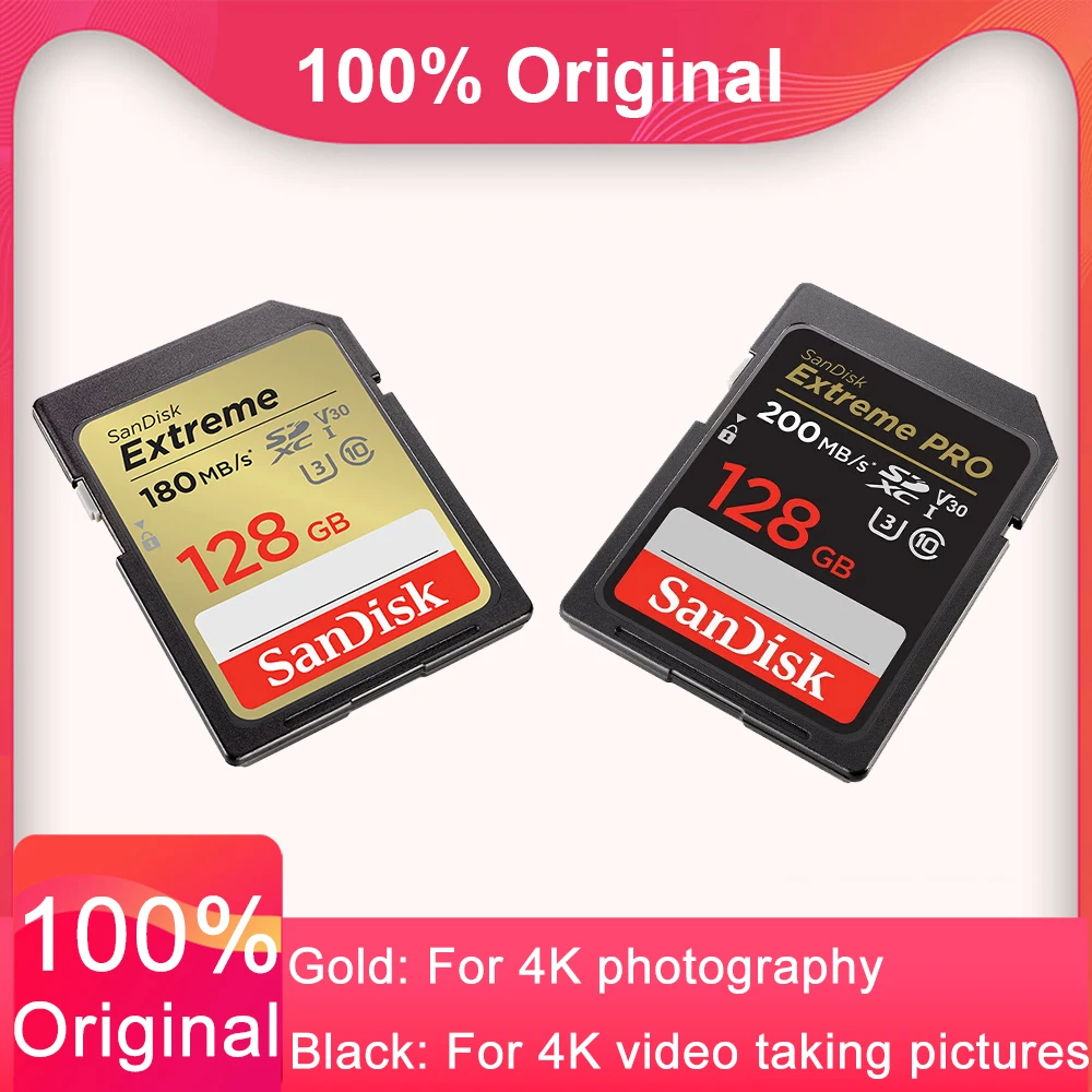 SanDisk 익스트림 프로 메모리 카드, SD 카드, DSLR 카메라용 4K 플..