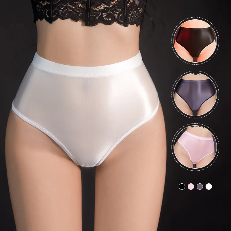 

Glossy See Through Sheer Panties Briefs Stretch Silk Ultra-thin Sexy Summer Top Womens Underwear