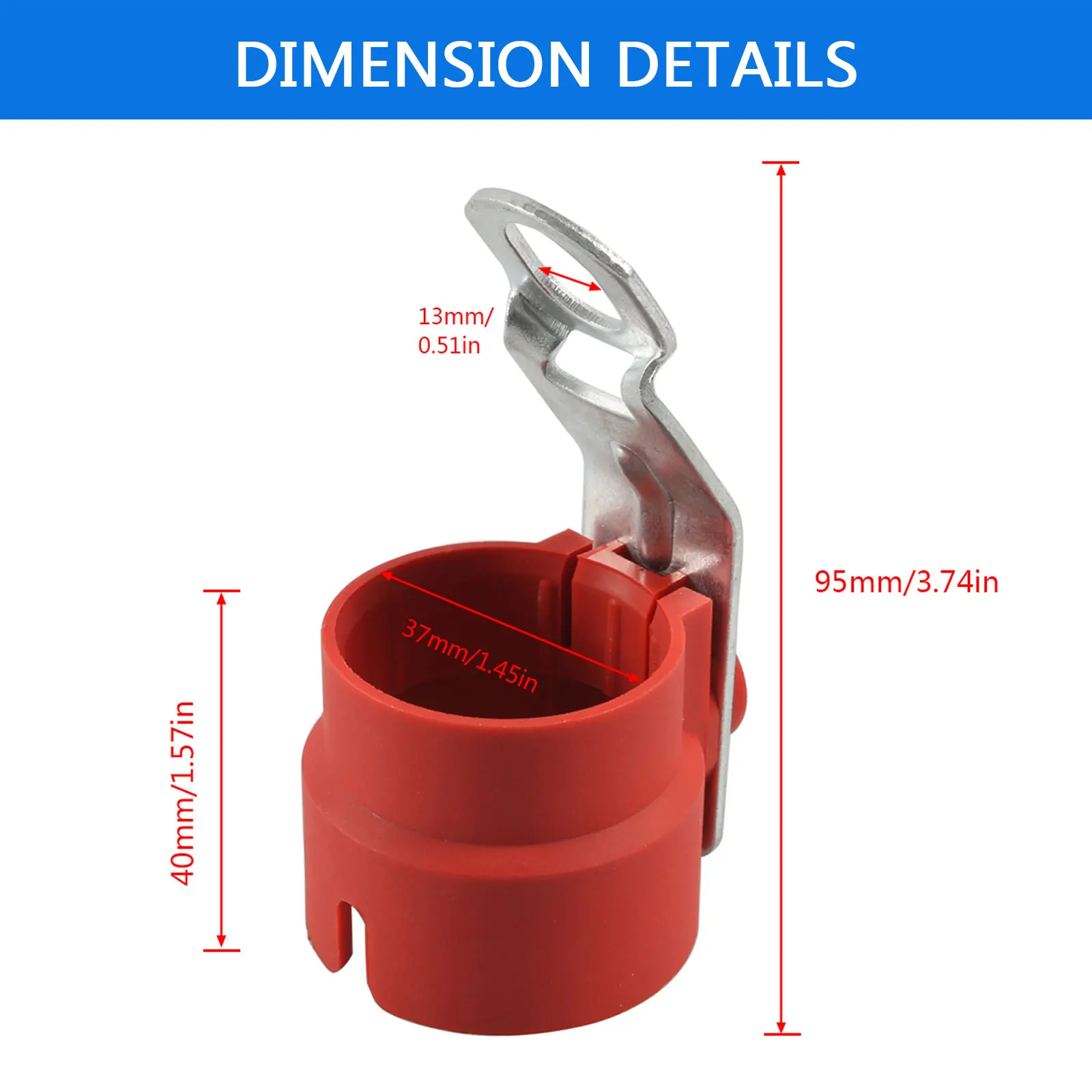 Red Trailer Plug Holder 7 pin /13 pin Trailer Connector Parts Mounting On Drawbar Parking Cover Accessories trailer plug holder