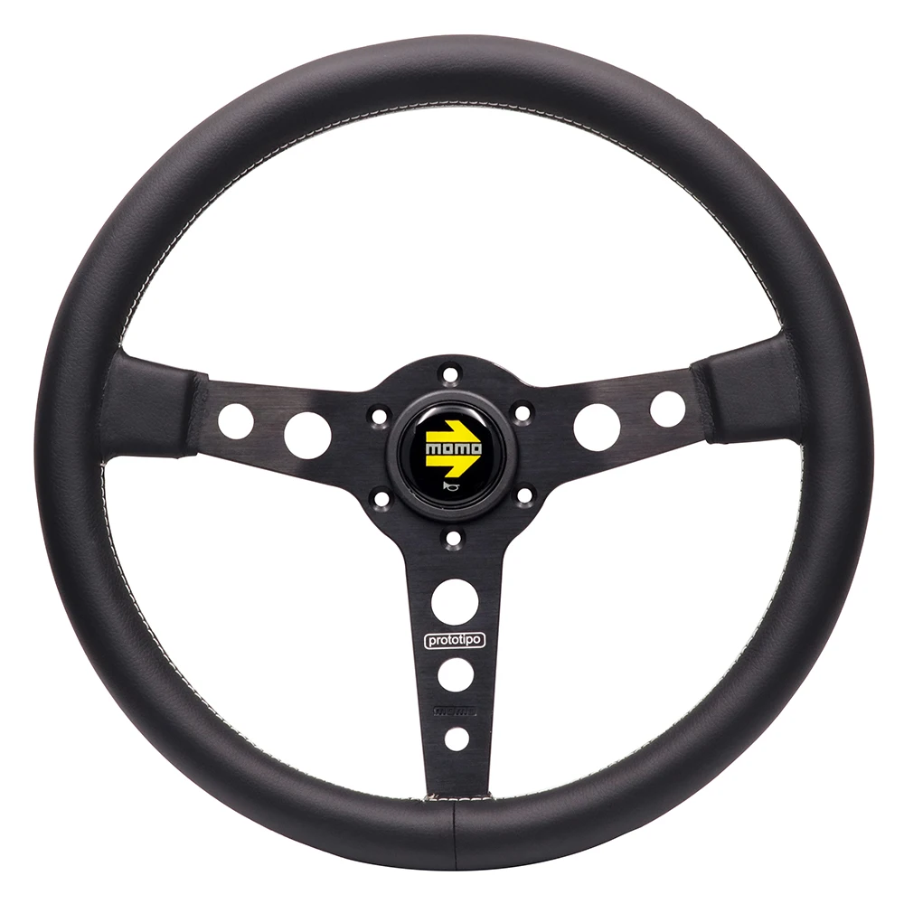 

14inch/340mm for MOMO Prototipo Style pu Leather Racing Sport Steering Wheel