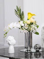 Nordic Modern Sliver Vase Metal Stainless Steel Dried Flowers Luxury Stand for Flowers Home Design Living Room Decoration Gift 1