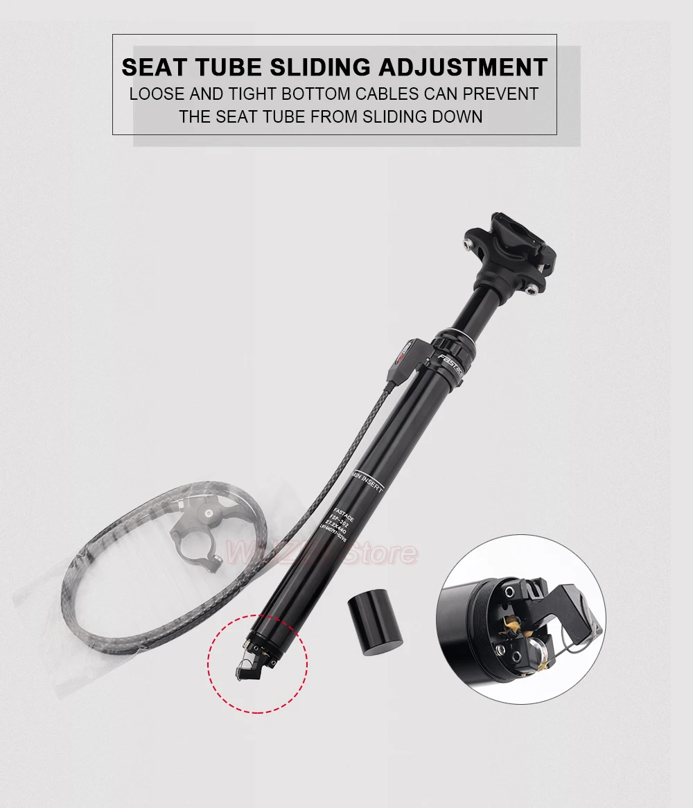 FASTACE DH Suspesion Sitz Post 27,2mm Dropper 28.6/30.0/30.4/30.9/31.6/33,9mm downhill-Bike Sattelstütze Fernbedienung Air Sitz – Detail 7