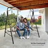 VINGLI Upgraded Metal Patio Porch Swing 660 LBS Weight Capacity Steel Porch Swing Chair for Outdoors Heavy Duty Swing Ch 5