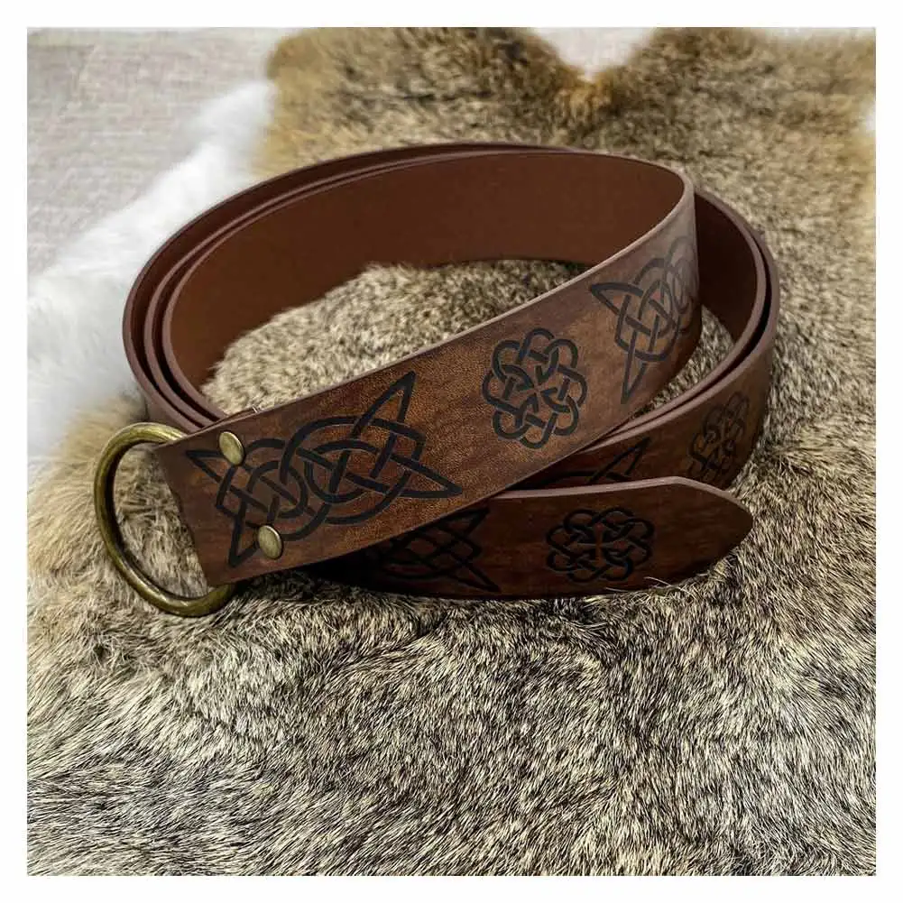 Viking Renaissance cosplay fantasy belt pouch bracers medieval pirate costume accessories brown black waist bag fanny pack props