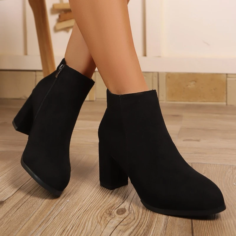 Fashionable and Elegant Ankle Boots Women Autumn 2025 Short Boot Solid Size Zipper Female Shoes Casual Hot Selling Boot