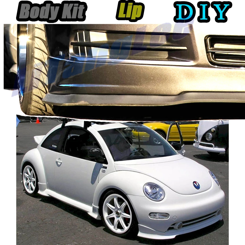 

Car Bumper Lip Front Spoiler Skirt Deflector For Volkswagen VW New Beetle Bjalla Tune Car Modified Body Kit VIP Hella Flush Lips