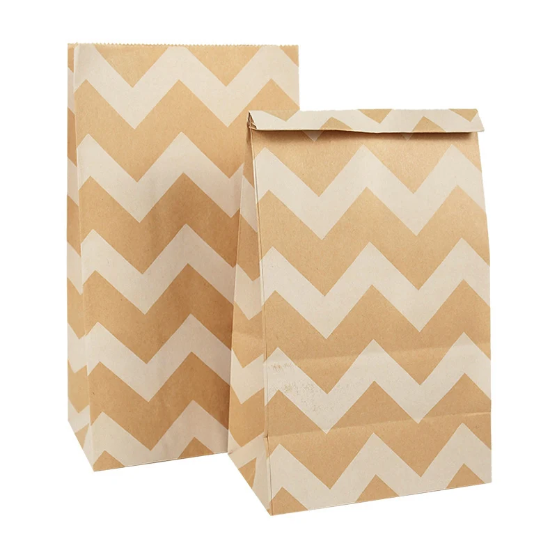 10/20/30Pcs Kraft Paper Gift Bags Candy Cookie Packaging Bags Wedding Birthday Party Decoration Supplies Baby Shower Christmas