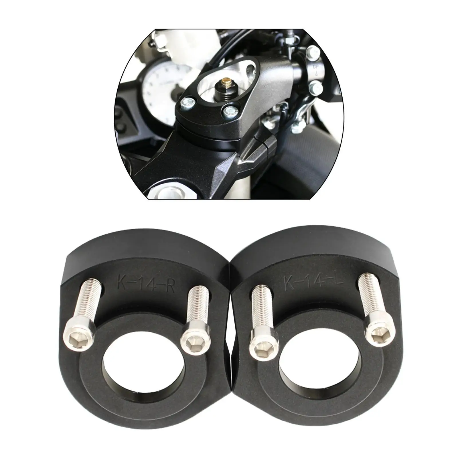 Aluminum Alloy Handlebar Riser Spacer for Kawasaki ZX-14R ZX14R ZZR 1400 2006-2018 Handle Bar Mount Adapters