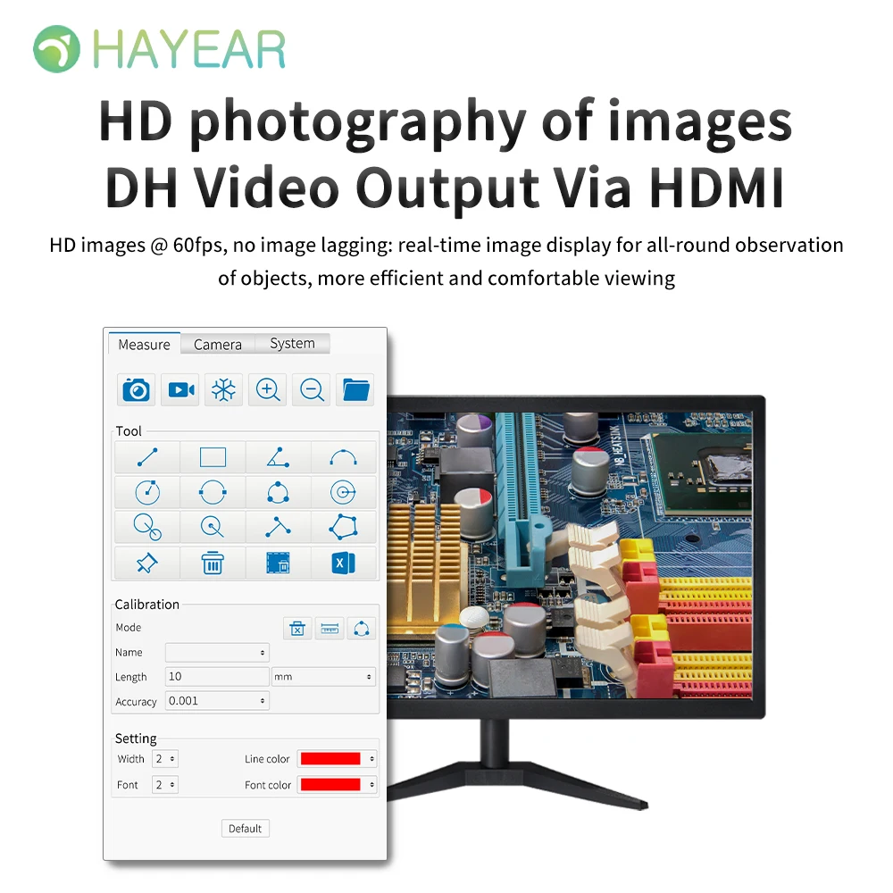 Hayear 4K 60FPS IMX585 센서 UHD 측정 디지털 전자 현미경 카메라 8MP HDMI USB Type-C 3.0 SMT 납땜 연구소용