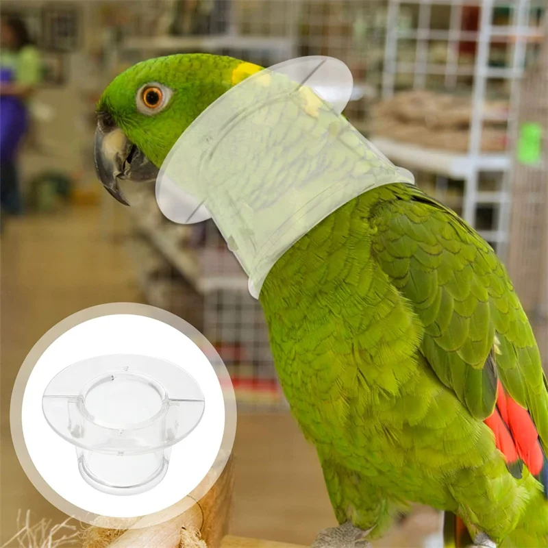 Bird Protective Bead Parrot Collar Anti Feather Picking Ring Anti-Plucking Anti-Grab Collars Pet Supplies for Rodents & Birds