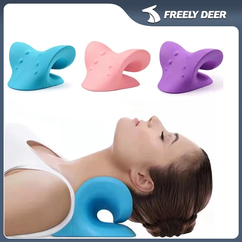 Neck Pressure Point Massager Head Pain Relief Vertebrae Relaxation Neck  Stretcher Cervical Spine Alignment Chiropractic Pillow - AliExpress