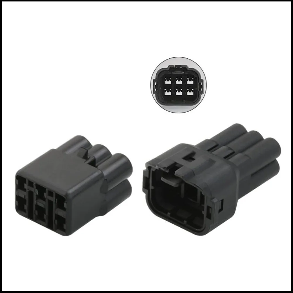 

100Set 6187-6801 6180-6181 automotive Waterproof male female wire connector terminal plug 6 pin socket