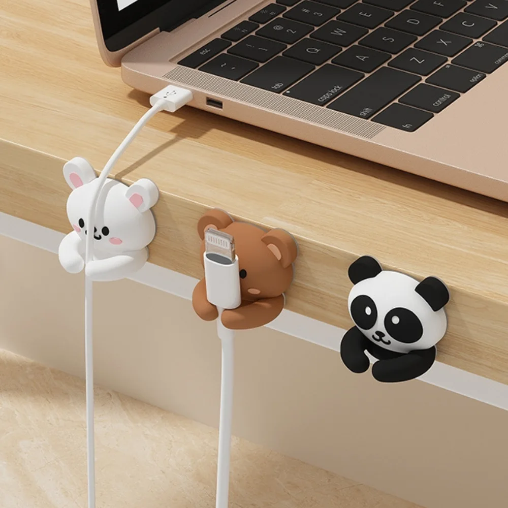 6PCS/3PCS/1PC Multi functional desktop data cable organizer and holder 6