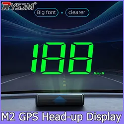 GPS Car Head - Up Display with Digital Speedometer and LED Projector Lights (M2 - GREEN)