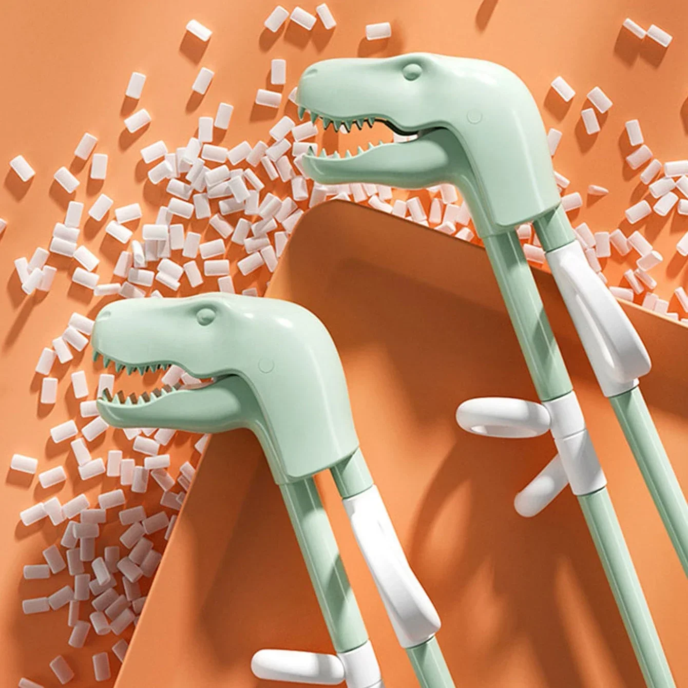 1/2 Pairs - Reusable Dinosaur-Shaped Training Chopsticks - Learning Helpers for Young Beginners