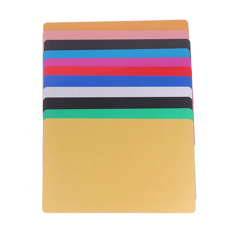 【멋진】50개 레이저 각인 블랭크 알루미늄 시트 레이저 각인 명함 다목적 DIY 선물 카드