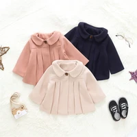 New Baby Girls Woolen Jacket Coat Kids Winter Outerwear Clothes Children Spring Autumn Mid-length Windbreaker 1