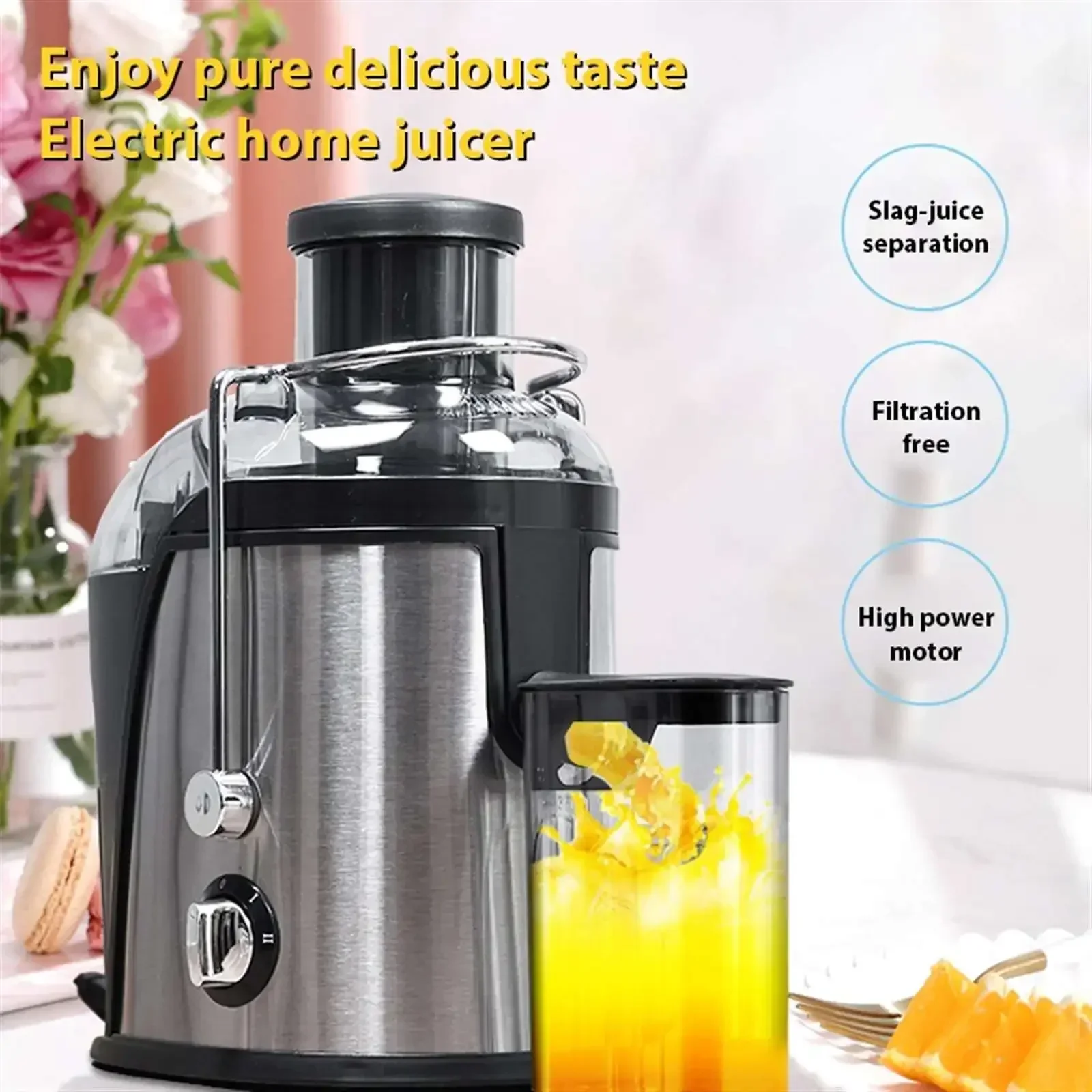 Stainless Steel Fruit Vegetable Centrifugal Juice Extractor Automatic Pulp Ejection High Juice Yield Fruits Juice Extractor 5