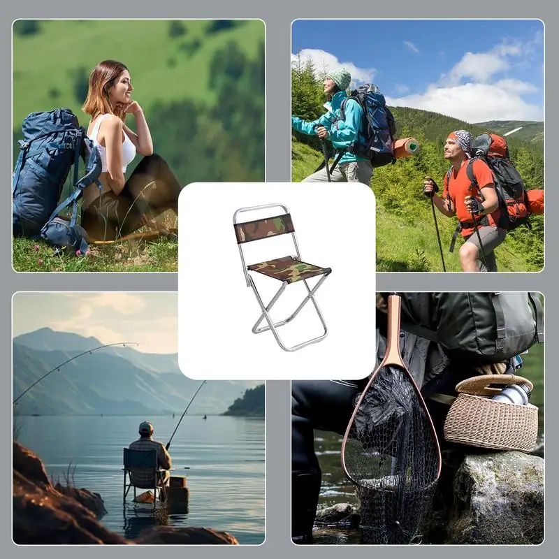 1PCCollapsible Stool Mini Lightweight Recliner Foot Rest Fishing Chair Footrest For Patio Travel Picnic Walking Hiking Festival