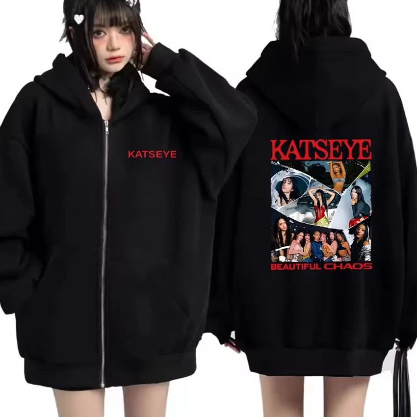 KATSEYE The Beautiful Chaos Tour Merch - Sudadera Con Capucha Unisex De