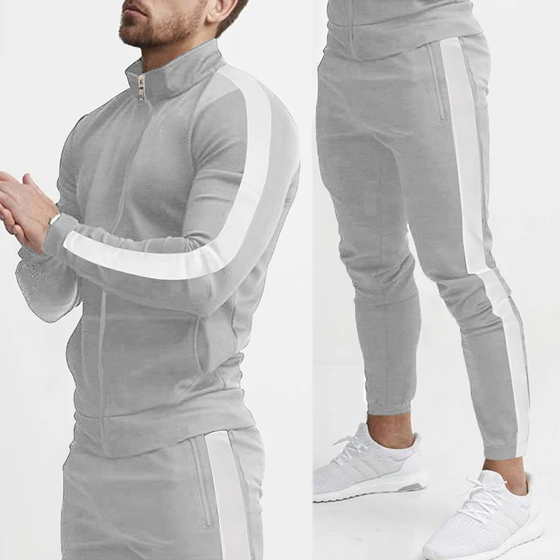 2023 Men's Spring and Autumn New Trend Sports Set Fashion High Quality Leisure Set Leisure Fitness Brand Set Customizable Logo