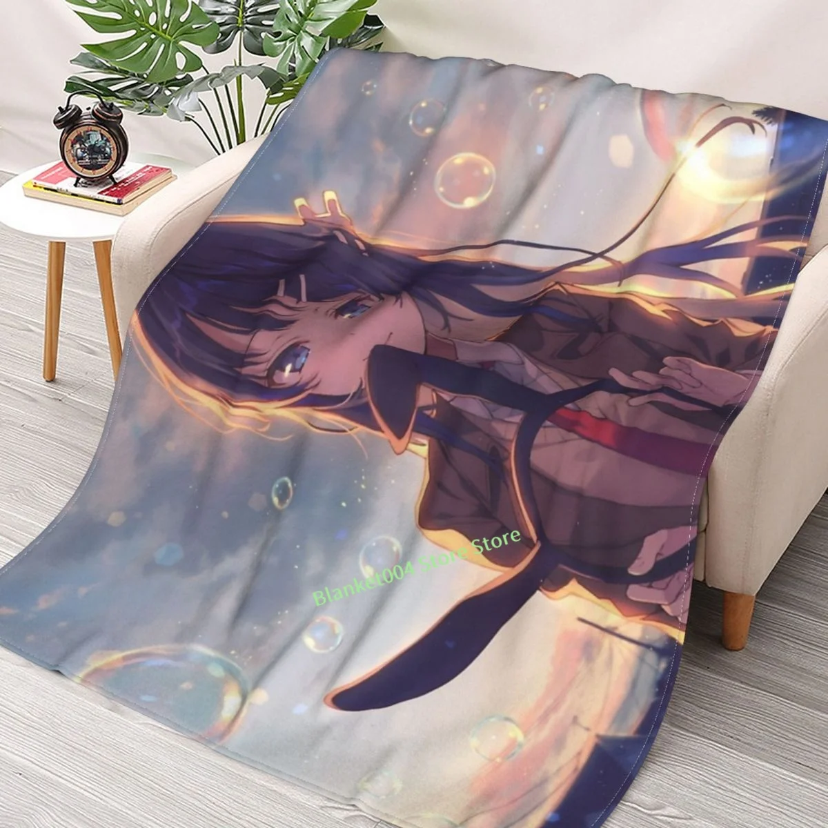 

Bunny Girl Senpai - Mai Throw Blanket 3D printed sofa bedroom decorative blanket children adult Christmas gift