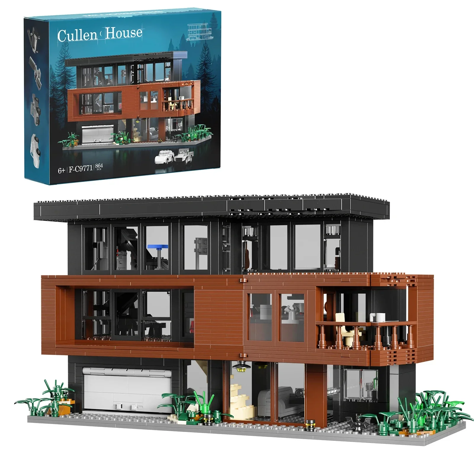 MOC-Cullen-House-Modelo-Building-Blocks-Set-Tijolos-Suit-com-Caixa ...